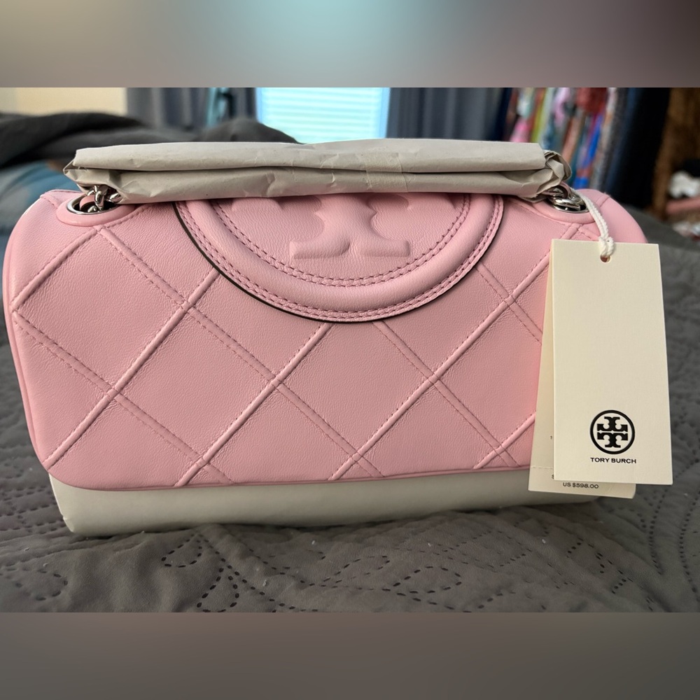 **NWT** Authentic Tory Burch Small Soft Fleming Convertible Shoulder Bag